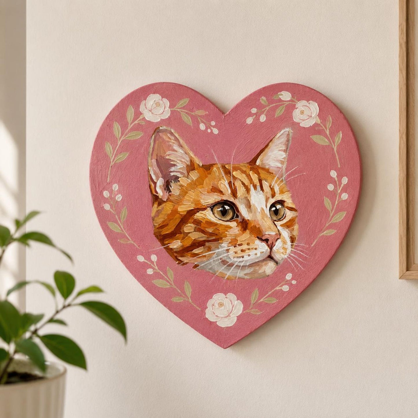 Custom acrylic pet portrait painted by hand