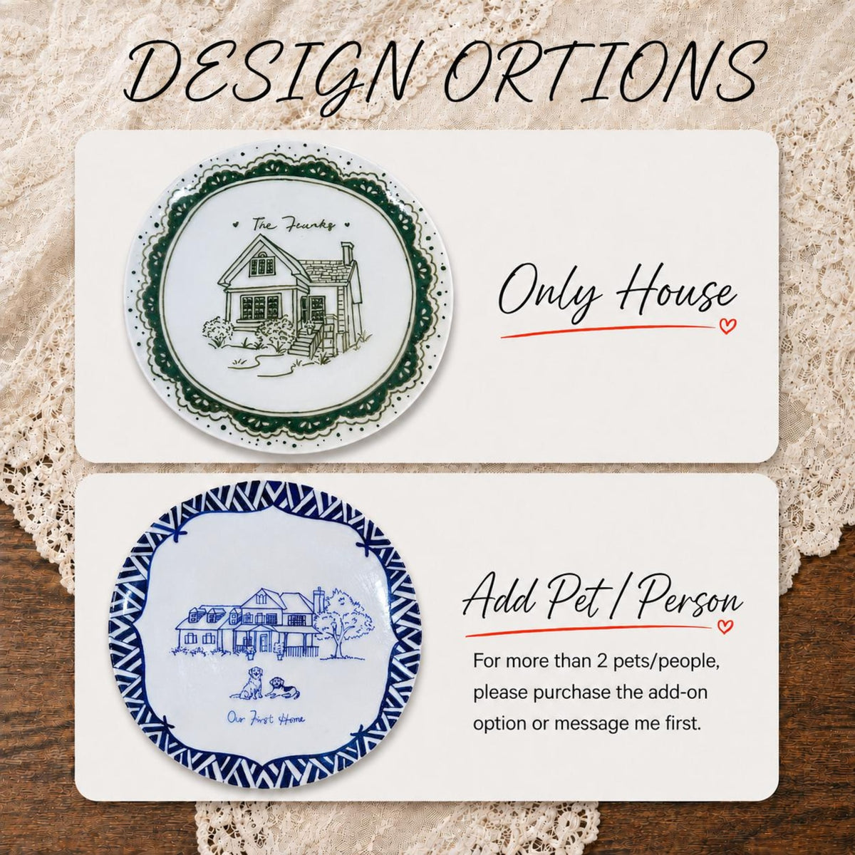 Custom Hand-Painted House Portrait Plate