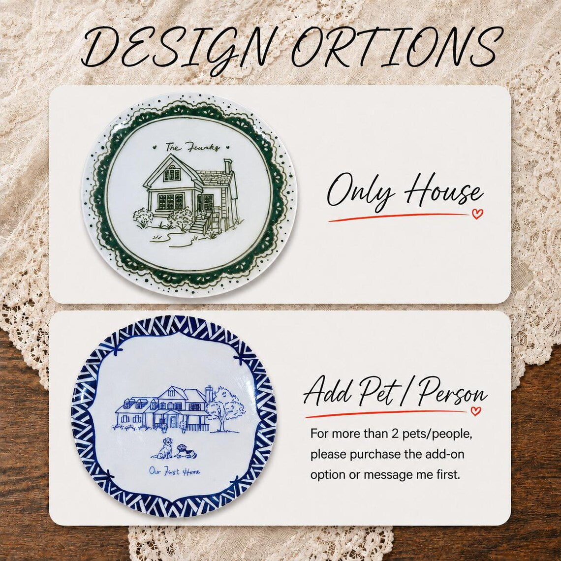 Custom Hand-Painted House Portrait Plate