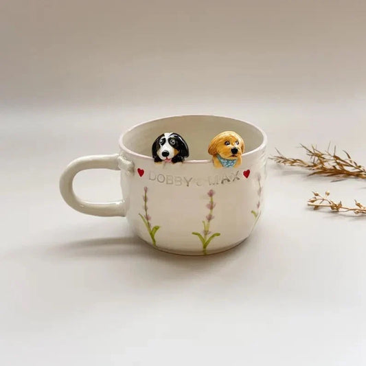 Ceramic Hide-and-Seek Mug - Watercolor Art by PaintMySoul