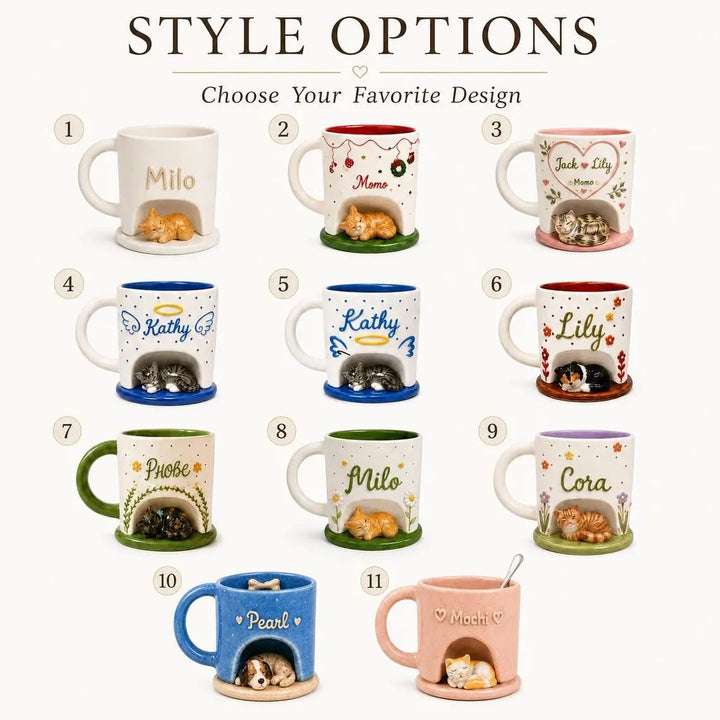 Custom 3D Pet Mug - Watercolor Art by PaintMySoul