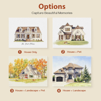 Custom Home & Pet Watercolor Portrait | Watercolor Art by PaintMySoul