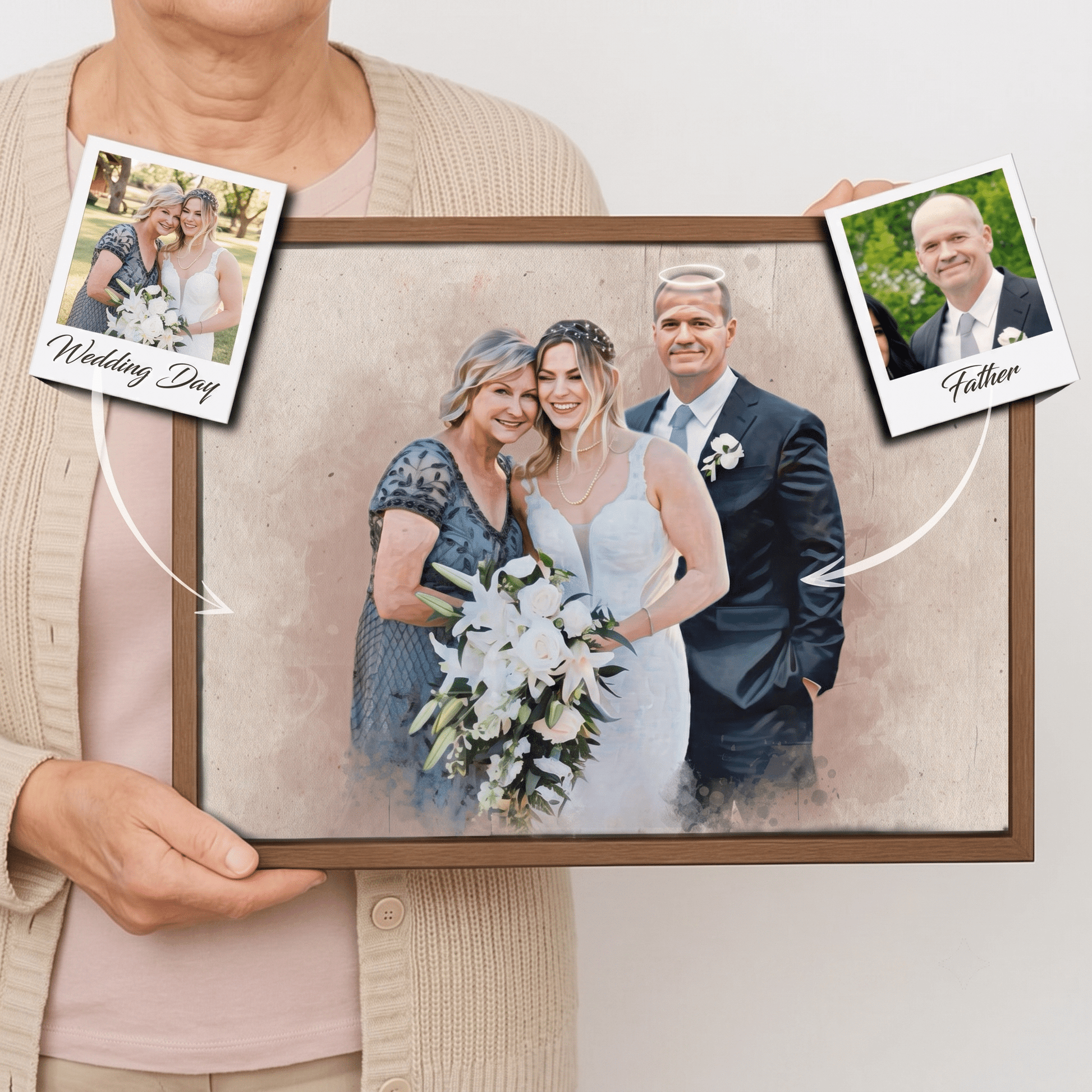 Custom Memorial Watercolor Portrait - Watercolor Art by PaintMySoul