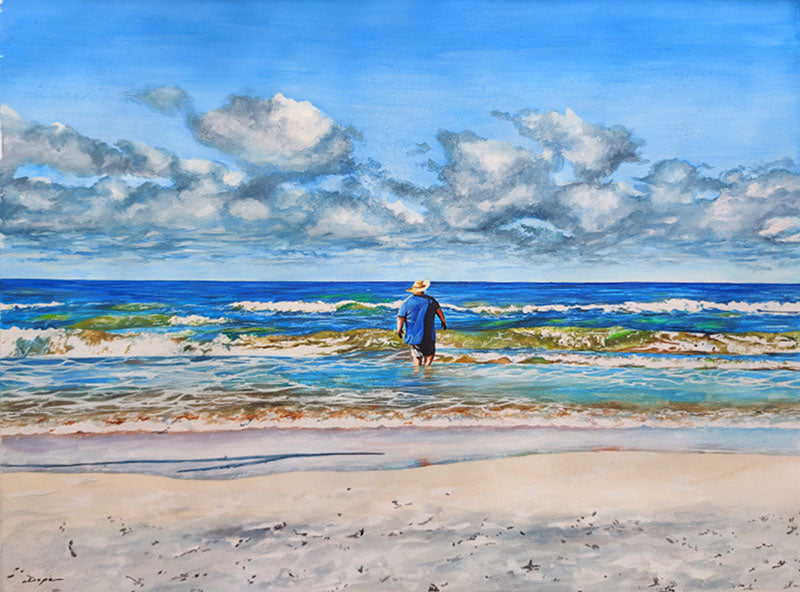 Personalized landscape watercolor painting