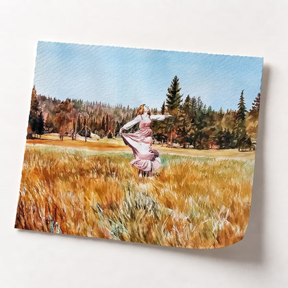 Landscape watercolor Original Painting (Physical) option