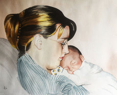 Family bond watercolor keepsake
