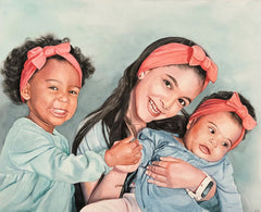 Personalized child watercolor painting