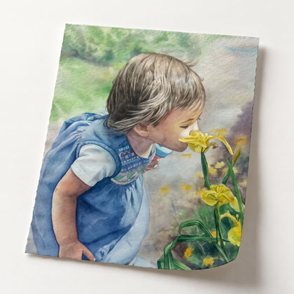 Child watercolor Original Painting (Physical) option