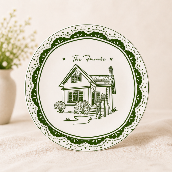 House portrait plate border style C