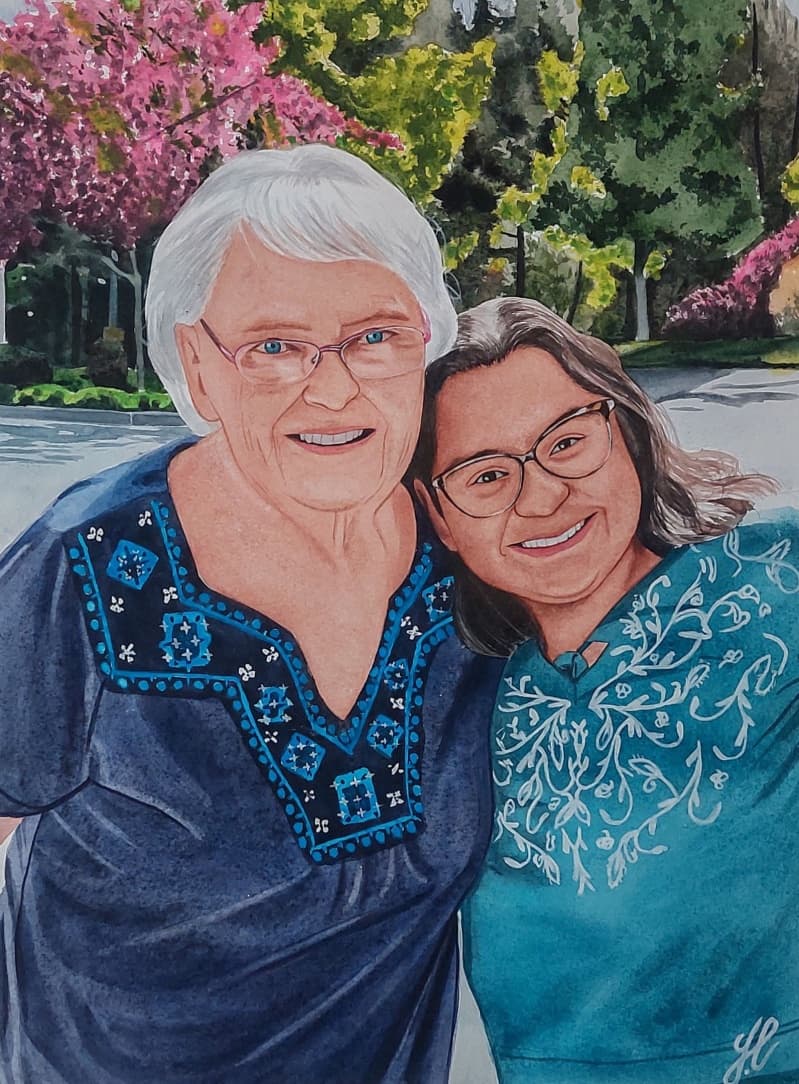 Family Watercolor Portrait · Artwork #004
