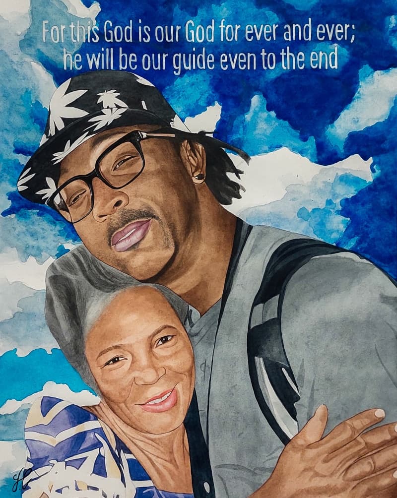 Family Watercolor Portrait · Artwork #041