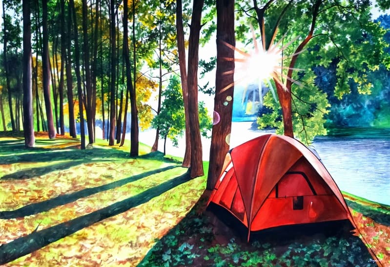Landscape Watercolor Portrait · Artwork #049