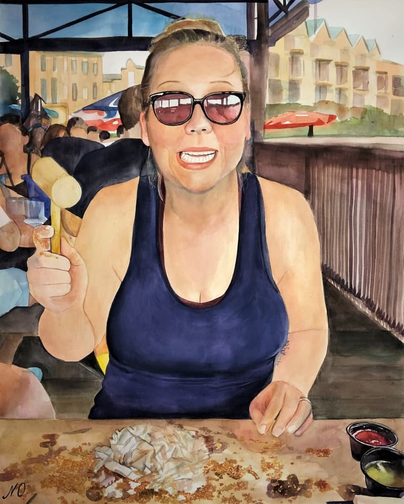 Memorial Watercolor Portrait · Artwork #059