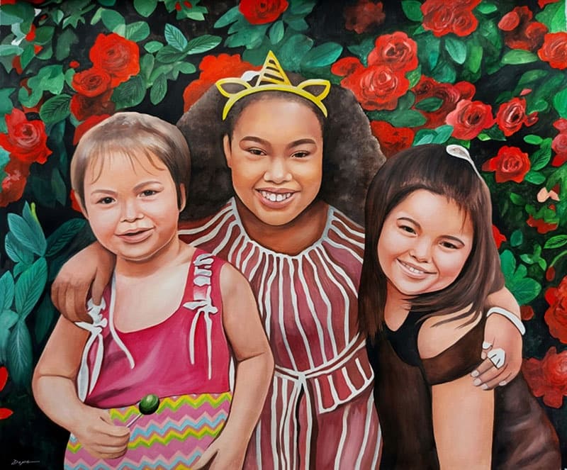 Family Watercolor Portrait · Artwork #064