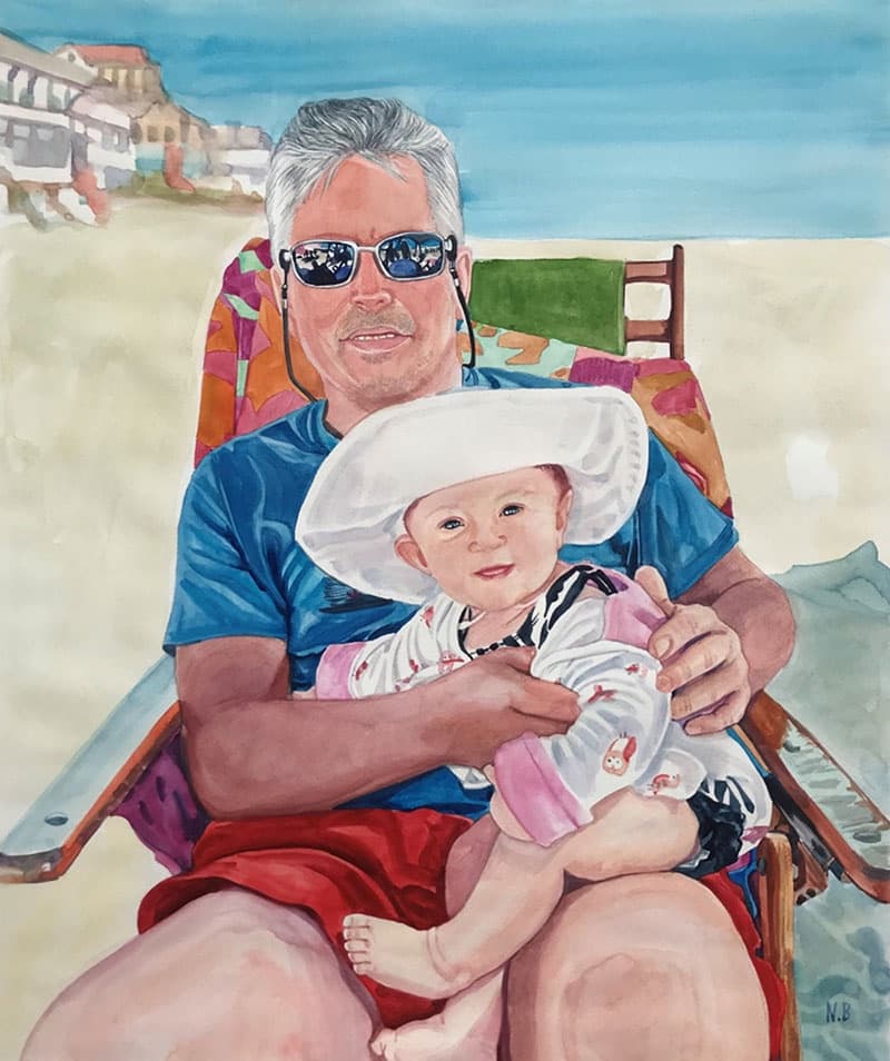 Family Watercolor Portrait · Artwork #071