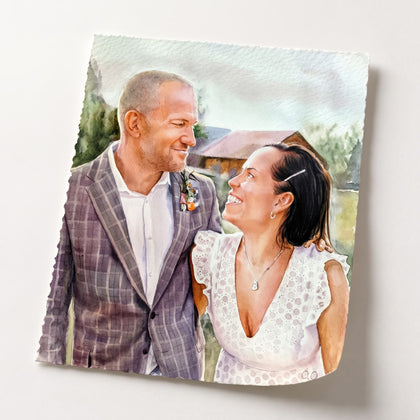 Couple watercolor Original Painting (Physical) option