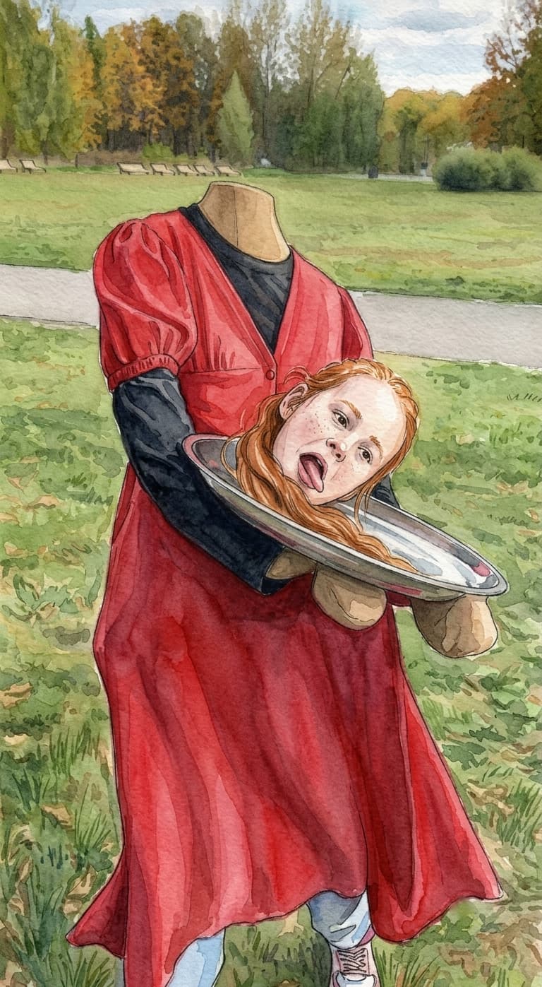 Custom Hand-Painted Halloween Watercolor Portrait